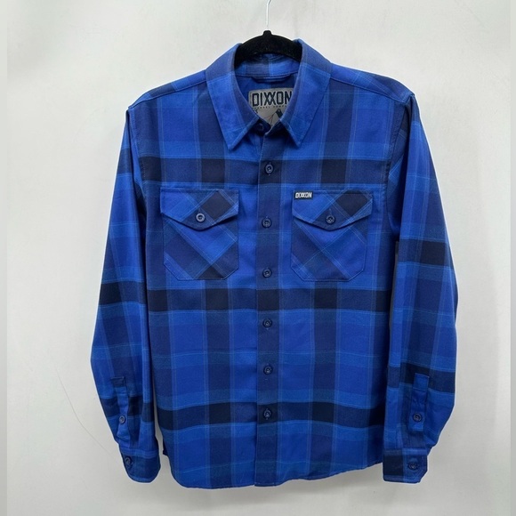 DIXXON Dawson blue gorpcore polyester unisex workwear oversized flannel XS - Picture 2 of 12